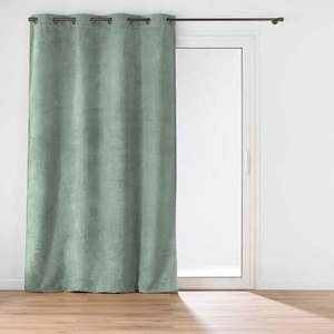 Zelený záves z mikroflanelu 140x240 cm Flanela – douceur d'intérieur vyobraziť