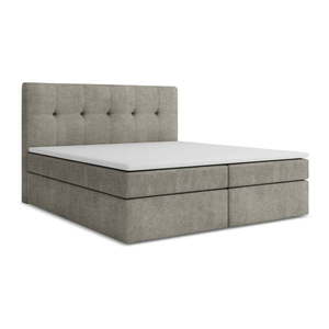 Sivá boxspring posteľ s úložným priestorom 140x200 cm Palta – Makamii vyobraziť