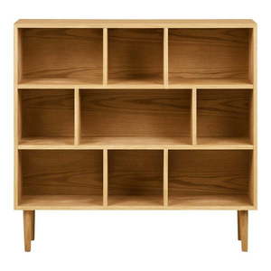 Knižnica v dekore duba v prírodnej farbe 112x104, 5x30 cm Oshawa – House Nordic vyobraziť