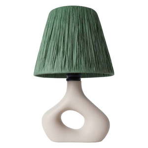 Zelená stolová lampa s tienidlom z papierového výpletu (výška 40 cm) Serin – Opviq lights vyobraziť