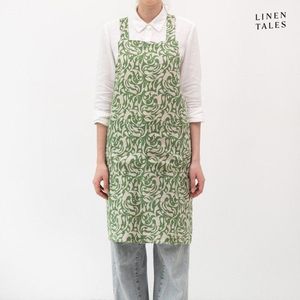 Ľanová zástera Evergreen Damask – Linen Tales vyobraziť
