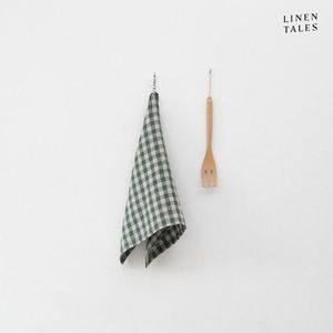Ľanová utierka 45x65 cm Forest Green Gingham – Linen Tales vyobraziť