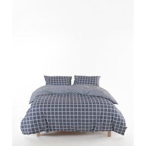 Sivé obliečky na jednolôžko z bavlny Renforcé 140x200 cm Linear Calm Geometric – Mila Home Luxury vyobraziť