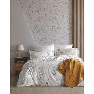 Béžové obliečky na dvojlôžko/predĺžené z bavlny Renforcé 240x220 cm Soft Floral – Mila Home Luxury vyobraziť