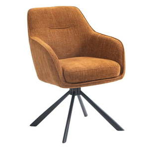 Oranžové čalúnené jedálenské kreslá v súprave 2 ks Avola – Unique Furniture vyobraziť