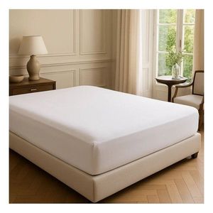 Biela napínacia plachta z bavlny Renforcé 200x140 cm Ranforce – Mila Home Luxury vyobraziť