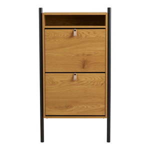 Výklopná skrinka na topánky v dekore duba v prírodnej farbe 62x118x26 cm Barco – House Nordic vyobraziť