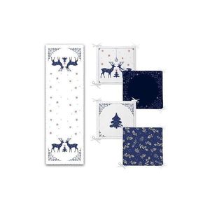 Súprava sedákov a behúňa 5 ks Blue Christmas – Mila Home vyobraziť