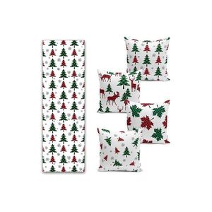 Súprava obliečok na vankúš a behúňa 5 ks Tartan – Mila Home vyobraziť