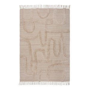 Béžový ručne tkaný vlnený koberec 120x170 cm Loma – Flair Rugs vyobraziť