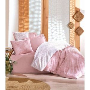 Biele/ružové obliečky na dvojlôžko/predĺžené z bavlny Renforcé 240x220 cm Soft Geometry – Mila Home Luxury vyobraziť