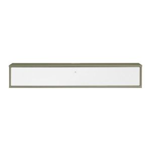 Biely/kaki TV stolík 133x22x32, 5 cm Mistral – Hammel Furniture vyobraziť