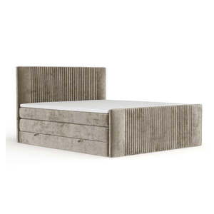 Svetlohnedá boxspring posteľ s úložným priestorom 140x200 cm Bergamo – Maison de Rêve vyobraziť