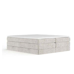Béžová boxspring posteľ s úložným priestorom/bez čela 140x200 cm Juniper – Maison de Rêve vyobraziť