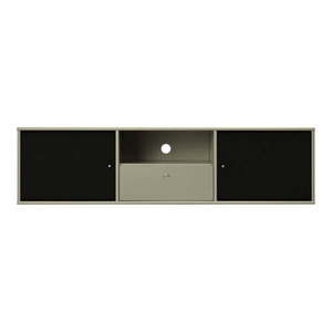 Kaki/čierny TV stolík 161x42x45 cm Mistral – Hammel Furniture vyobraziť