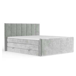 Svetlosivá boxspring posteľ s úložným priestorom 180x200 cm Ava – Maison de Rêve vyobraziť
