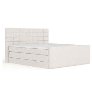 Béžová boxspring posteľ s úložným priestorom 180x200 cm Ava – Maison de Rêve vyobraziť