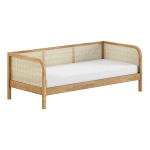 Jednolôžková posteľ z dubového dreva s roštom 90x200 cm v prírodnej farbe Olive Captain Rotan – Vipack vyobraziť