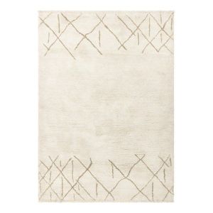 Krémový prateľný/ručne tkaný vlnený koberec 120x170 cm Azera Crosshatch – Asiatic Carpets vyobraziť