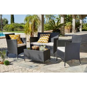 Ambia Garden SÚPRAVA ZÁHRADNÉHO NÁBYTKU 4-dielne, kov, plast, sklo, textil vyobraziť