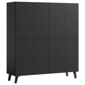 Livetastic VYSOKÁ KOMODA, čierna, 120/132/39 cm vyobraziť