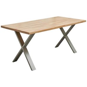 Carryhome JEDÁLENSKÝ STÔL, jadrový buk, farba buka, niklová, 180/90/74 cm vyobraziť