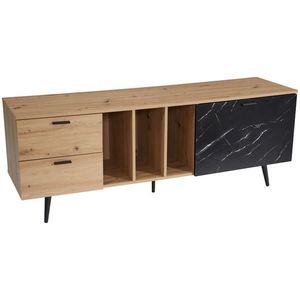 Livetastic NÍZKA KOMODA, farba duba, tmavosivá, 150/55/40 cm vyobraziť