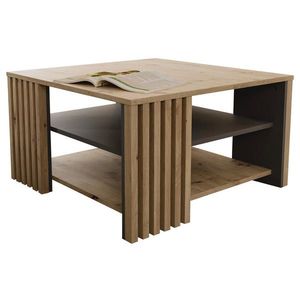 Carryhome KONFERENČNÝ STOLÍK, sivá, dub artisan, kompozitné drevo, 80/80/45 cm vyobraziť