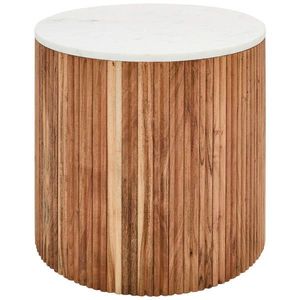 KONFERENČNÝ STOLÍK, biela, kameň, 50/50/50 cm - biela vyobraziť