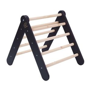 Čierny pikler trojuholník z borovicového dreva 60x60x60 cm Montessori – Meowbaby vyobraziť