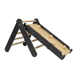 Čierny pikler trojuholník z borovicového dreva 46x87x60 cm Montessori – Meowbaby vyobraziť