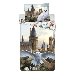 Bavlnené detské obliečky na jednolôžko 140x200 cm Harry Potter "Hedwig" – Jerry Fabrics vyobraziť
