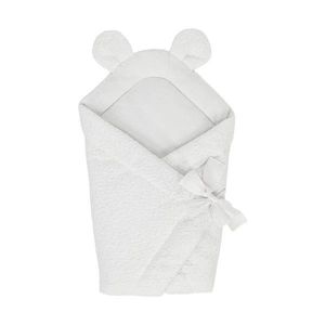 Biela detská zavinovačka z materiálu buklé 35x65 cm – Meowbaby vyobraziť