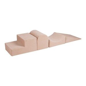 Krémové zamatové penové ihrisko 45x193x30 cm Montessori – Meowbaby vyobraziť