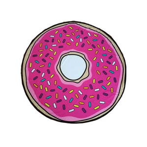 Ružová detská plážová osuška ø 150 cm Donut – JAHU collections vyobraziť