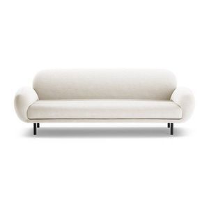 Biela pohovka z textílie buklé 208 cm Poppy – Micadoni vyobraziť