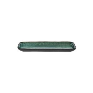 Servírovacia keramická tácka 14x38 cm Gastro Green/Black – Bitz vyobraziť