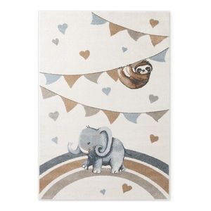 Krémový detský koberec 160x230 cm Walk like an Elephant Rainbow Party – Villeroy&Boch vyobraziť