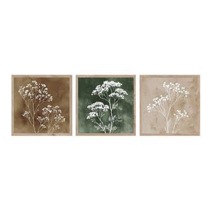 Obrazy v súprave 3 ks 30x30 cm Floral Imprint – Styler vyobraziť