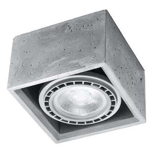 Sivé bodové svietidlo 14x14 cm Postiga – Nice Lamps vyobraziť