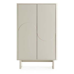 Krémovobiela skrinka 80x130x40 cm Solei – MOME vyobraziť