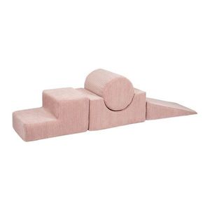 Ružové menčestrové penové ihrisko 45x170x30 cm Montessori – Meowbaby vyobraziť