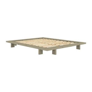 Šalviovozelená dvojlôžková posteľ z borovicového dreva bez čela s roštom 180x200 cm Japan – Karup Design vyobraziť