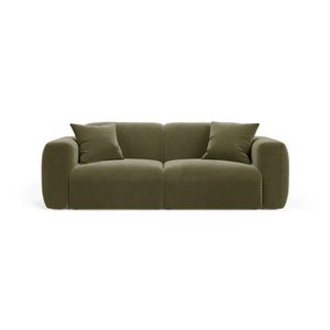 Kaki zamatová pohovka 220 cm Strino – Cosmopolitan Design vyobraziť
