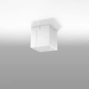 Biele stropné svietidlo s kovovým tienidlom 10x10 cm Pax – Sollux vyobraziť