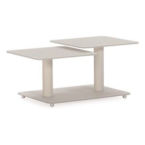 Krémovobiely sklenený konferenčný stolík 54x115 cm Elvi – Marckeric vyobraziť