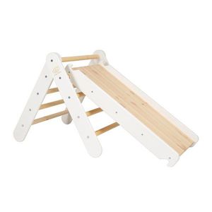 Biely pikler trojuholník z borovicového dreva 46x87x60 cm Montessori – Meowbaby vyobraziť