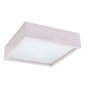 Biele stropné svietidlo so skleneným tienidlom 30.5x30.5 cm Busha - Sollux vyobraziť