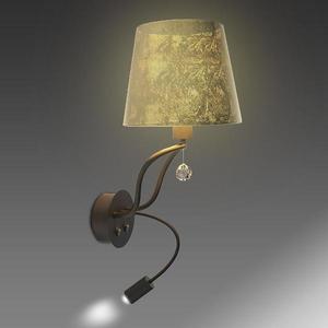 Nástenná lampa A0029-220 Saria 1x 6 W E14 LED + 8 W LED čierno-zlatá 3000 K vyobraziť