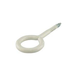 Skrutkovací hák s očkom biely 16 x 6 x 2, 8 mm vyobraziť